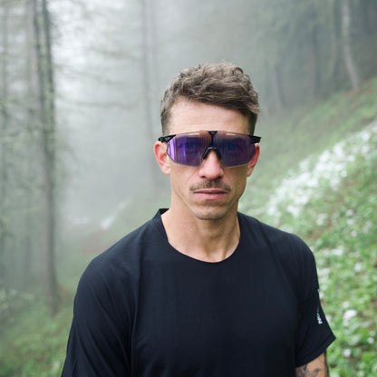 HYPERCRAFT SQ - Gloss Black - Photochromic Purple Mirror