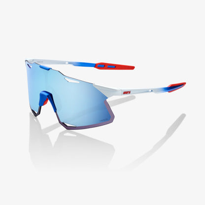 HYPERCRAFT® TotalEnergies Team Matte White/Metallic Blue - HiPER® Blue Multilayer Mirror Lens