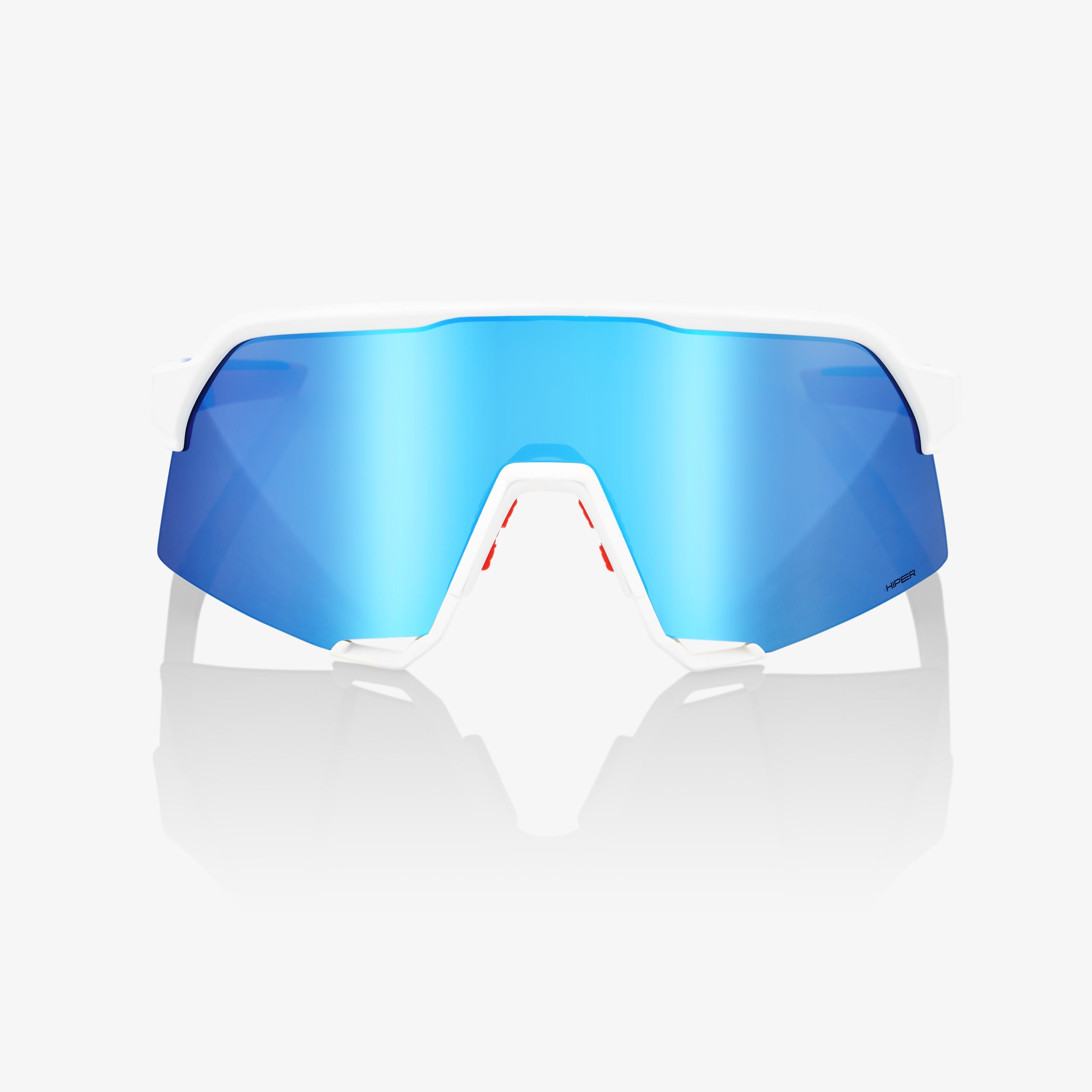 S3® TotalEnergies Team Matte White/Metallic Blue - HiPER® Blue Multilayer Mirror Lens - Secondary