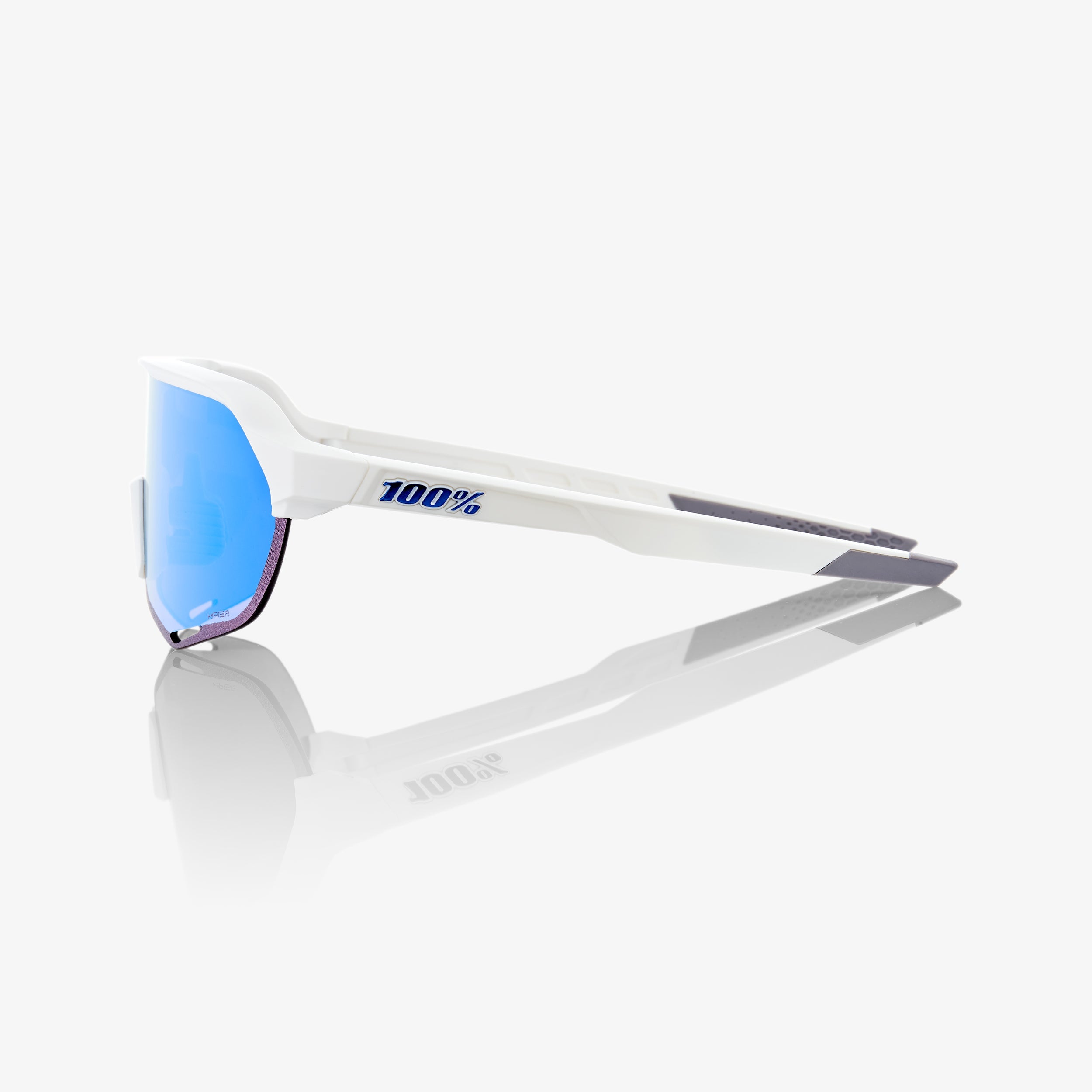 S2 - Matte White - HiPER Blue Multilayer Mirror Lens