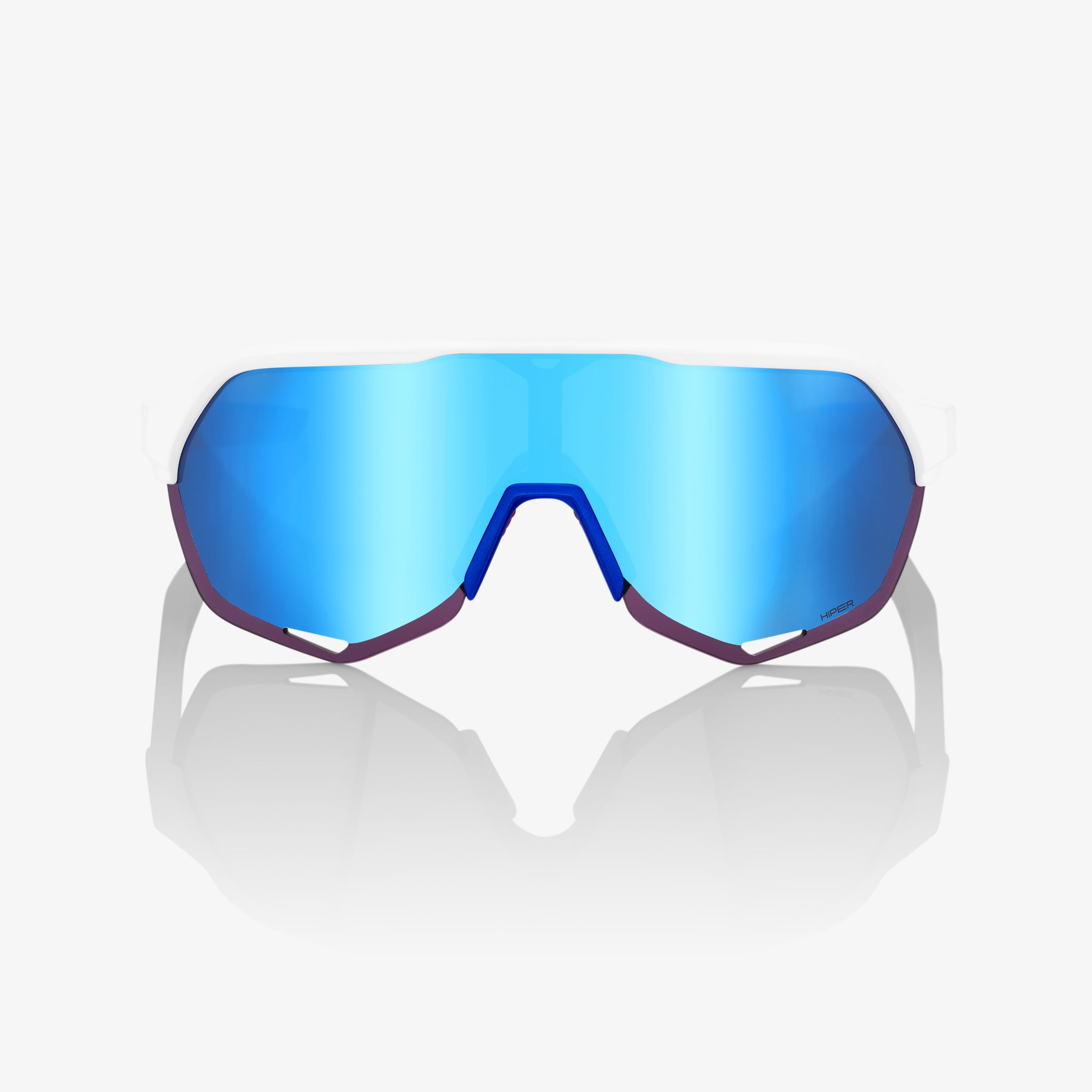 S2® TotalEnergies Team Matte White / Metallic Blue - HiPER® Blue Multilayer Mirror Lens - Secondary
