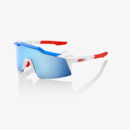 SPEEDCRAFT® SL TotalEnergies Team Matte White/Metallic Blue - HiPER® Blue Multilayer Mirror Lens