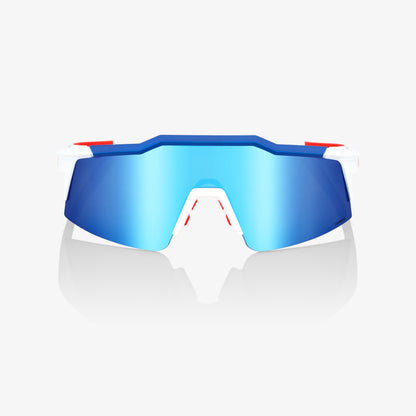 SPEEDCRAFT® SL TotalEnergies Team Matte White/Metallic Blue - HiPER® Blue Multilayer Mirror Lens