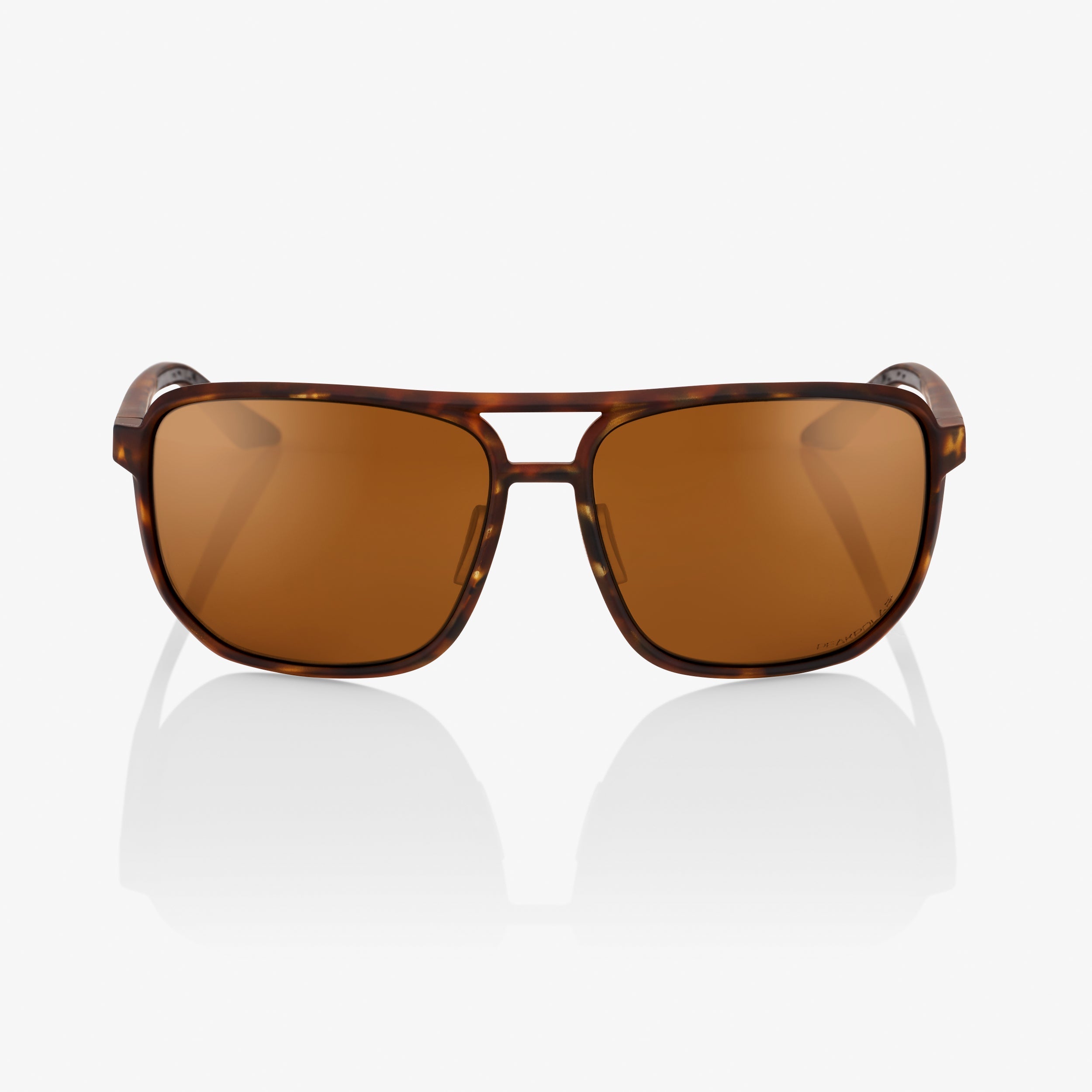 KONNOR - Aviator SQUARE Soft Tact Havana - Bronze PEAKPOLAR Lens - Secondary