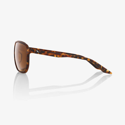 KONNOR - Aviator SQUARE Soft Tact Havana - Bronze PEAKPOLAR Lens