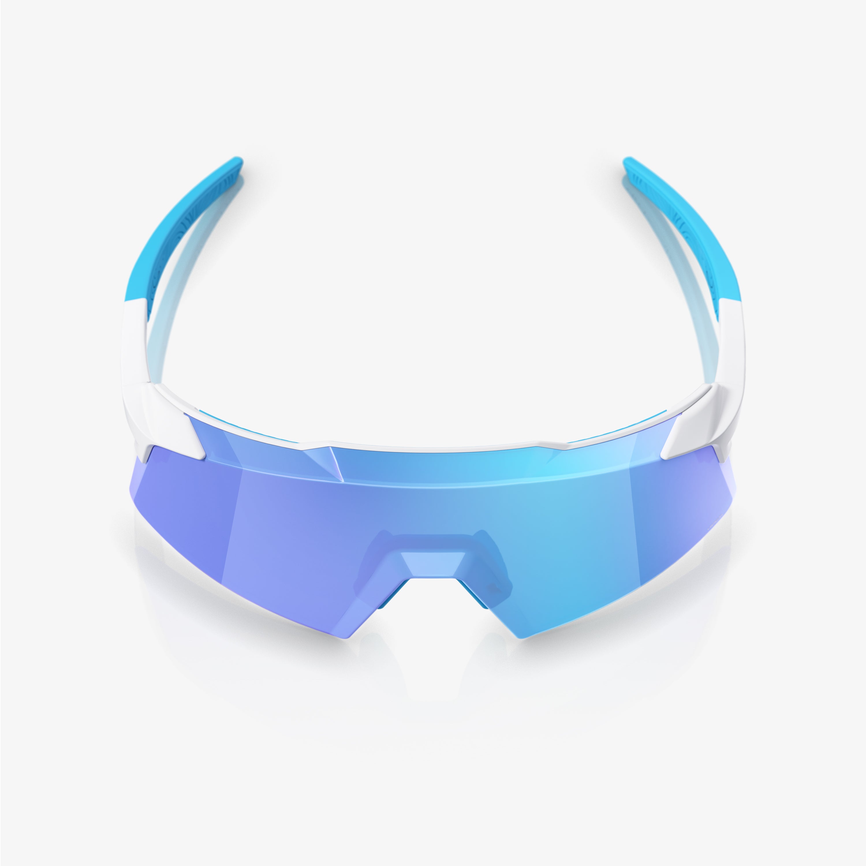 AEROCRAFT - Matte White - HiPER Blue Mirror Lens