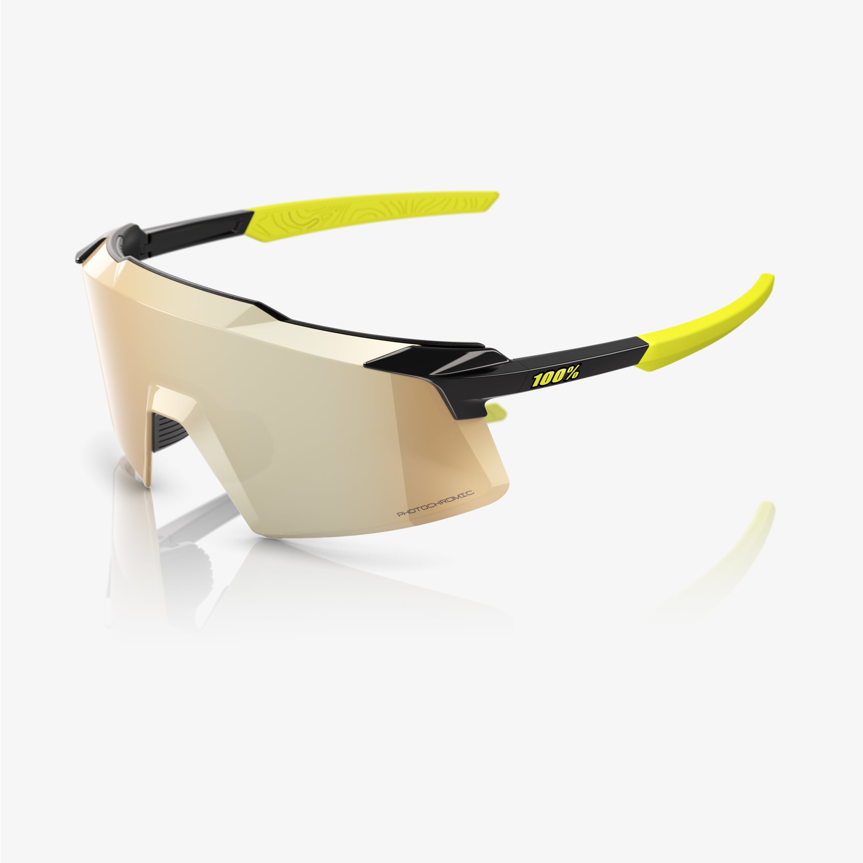 AEROCRAFT - Gloss Metallic Black - Gold Mirror Photochromic Lens