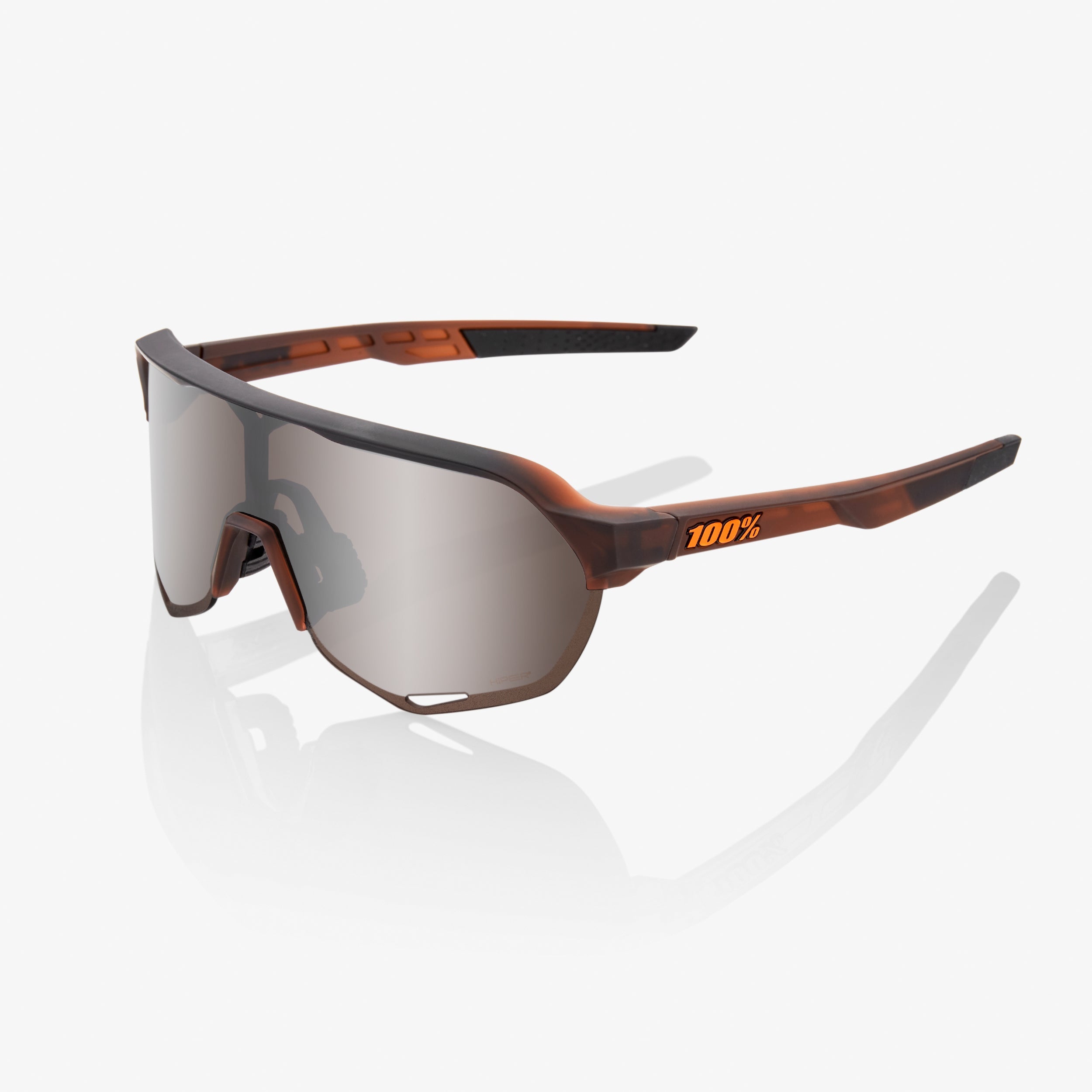 S2 - Matte Translucent Brown Fade - HiPER Silver Mirror Lens