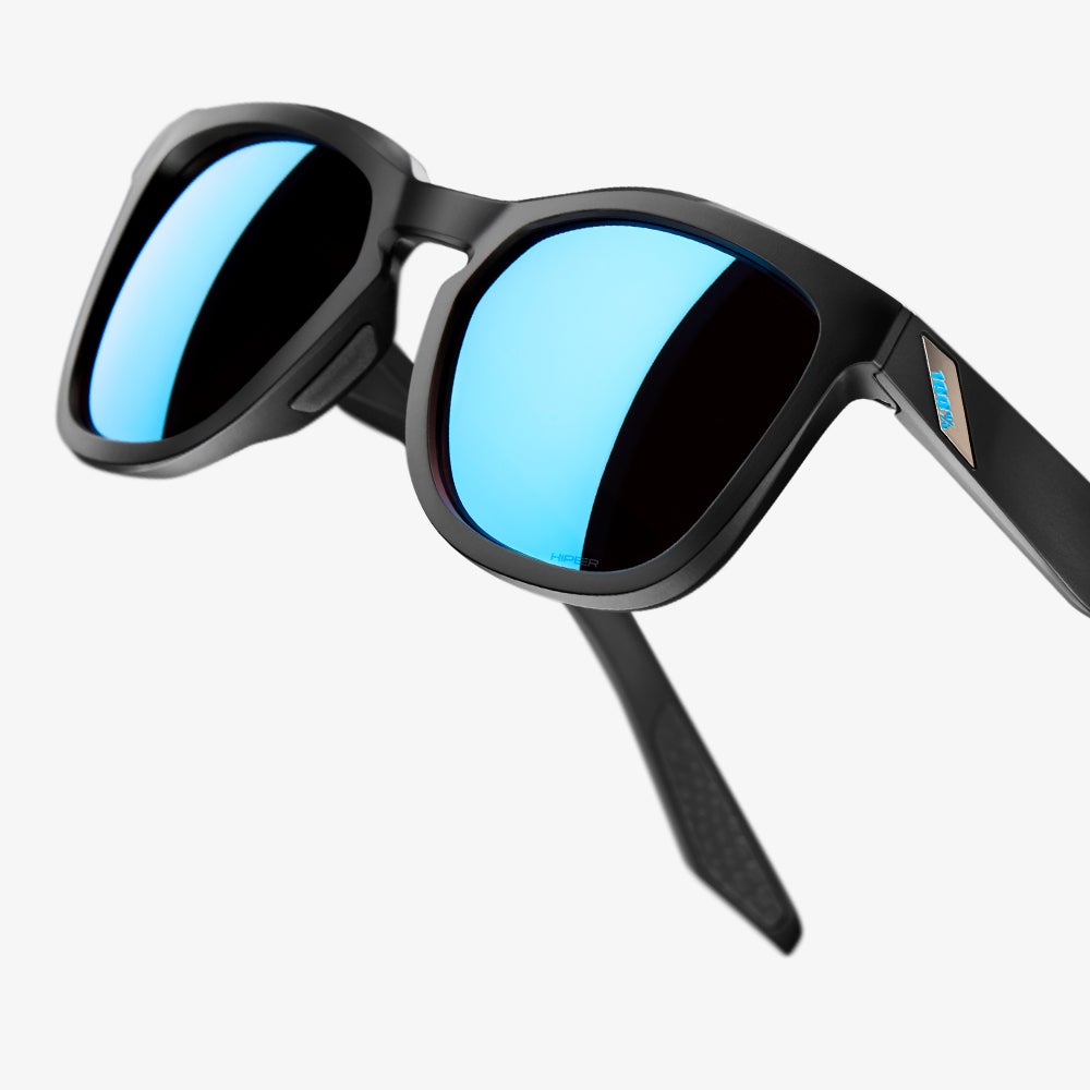 HUDSON - Matte Black - HiPER Blue Multilayer Mirror Lens -1