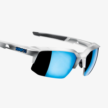 SPEEDCOUPE - Matte White - HiPER Blue Multilayer Mirror Lens