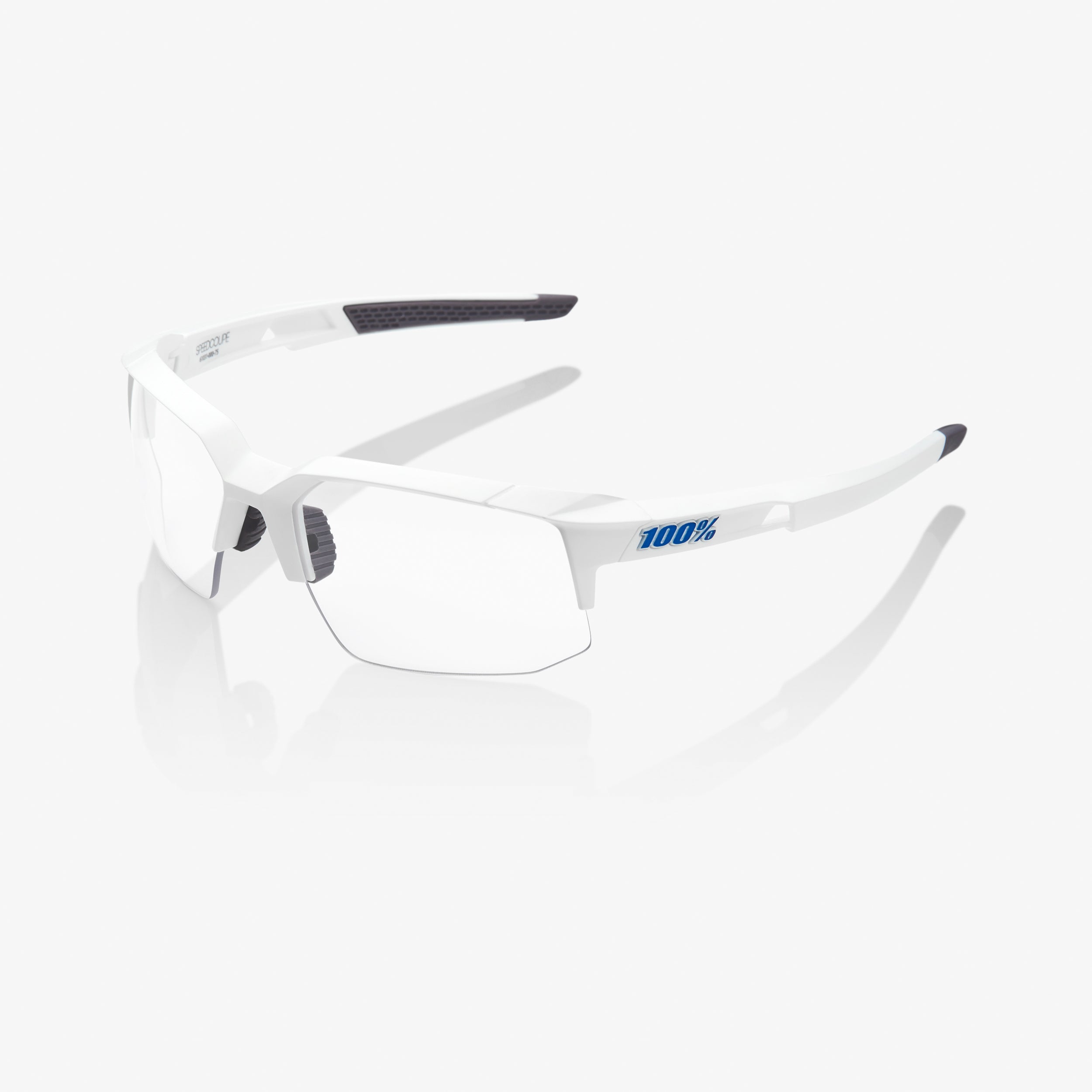 SPEEDCOUPE - Matte White - HiPER Blue Multilayer Mirror Lens