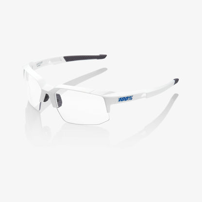 SPEEDCOUPE - Matte White - HiPER Blue Multilayer Mirror Lens