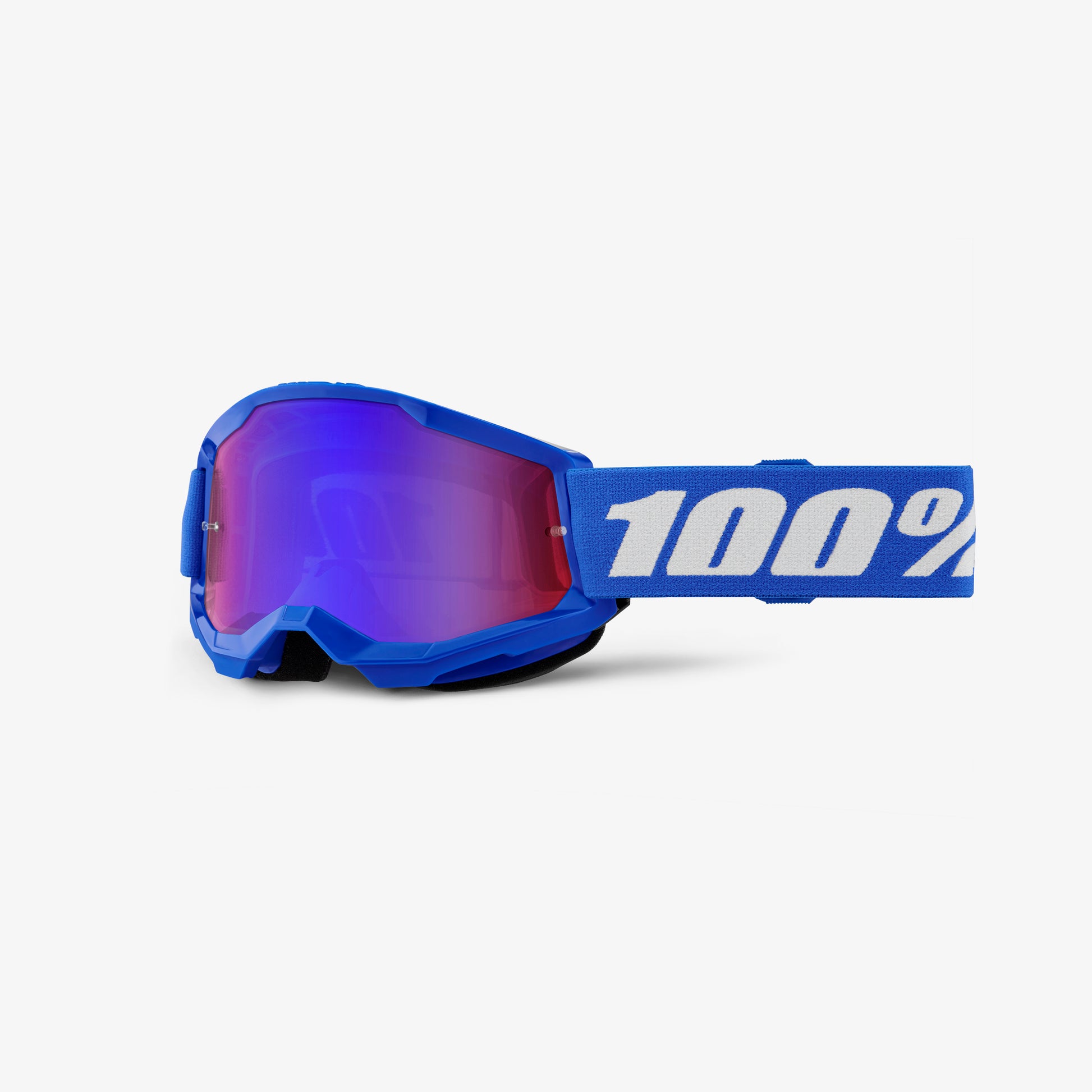 skibrille zum mountainbiken STRATA JUNIOR Skibrille Blau/Weiß – 100 % Europa