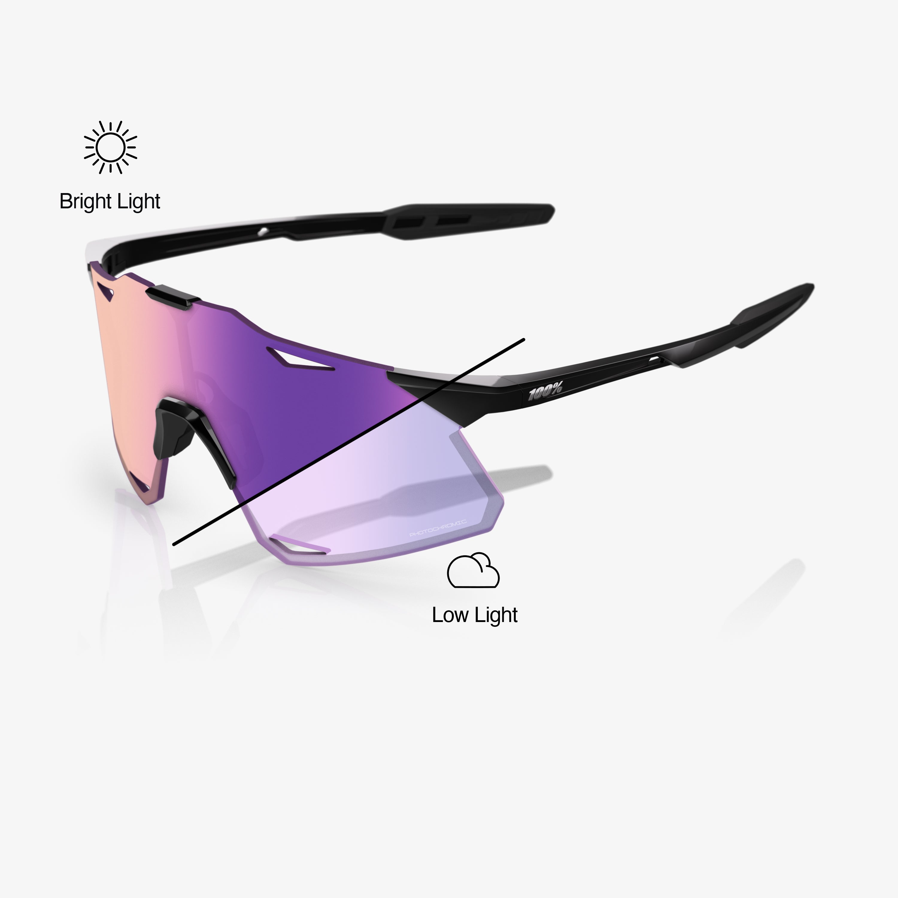 HYPERCRAFT  Noir brillant - Miroir violet photochromique