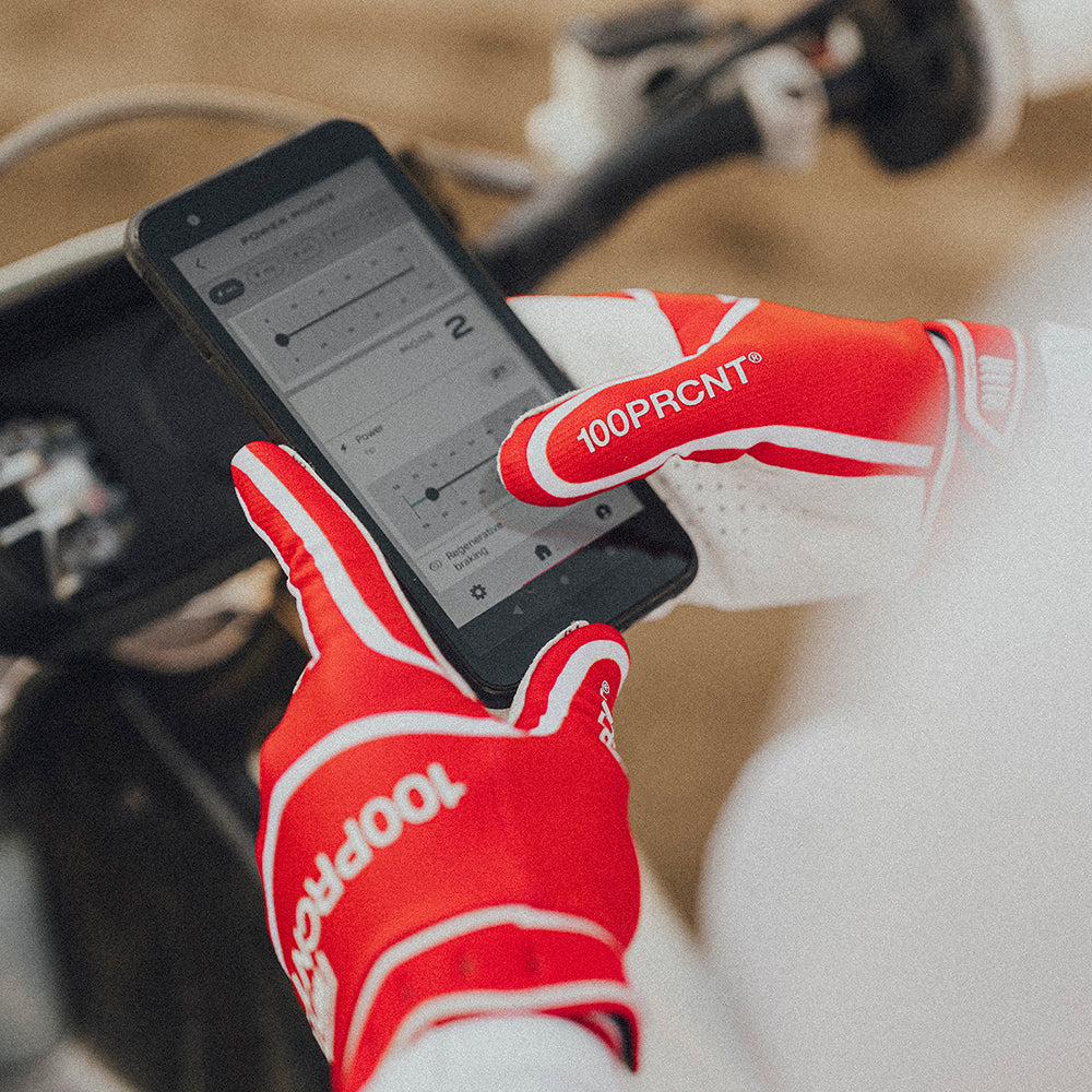 RIDEFIT Gloves White/Red - Secondary