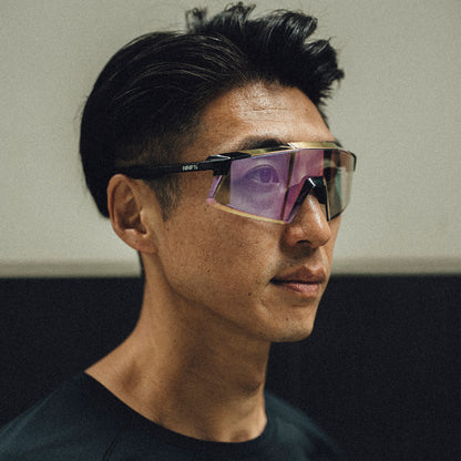 AEROCRAFT Gloss Black Purple Mirror Photochromic Lens