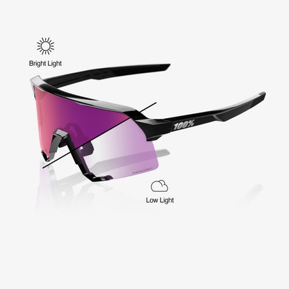 S3 - Noir brillant - Miroir violet photochromique