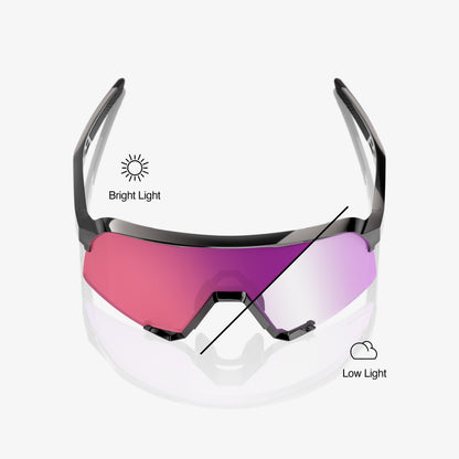 S3 - Noir brillant - Miroir violet photochromique