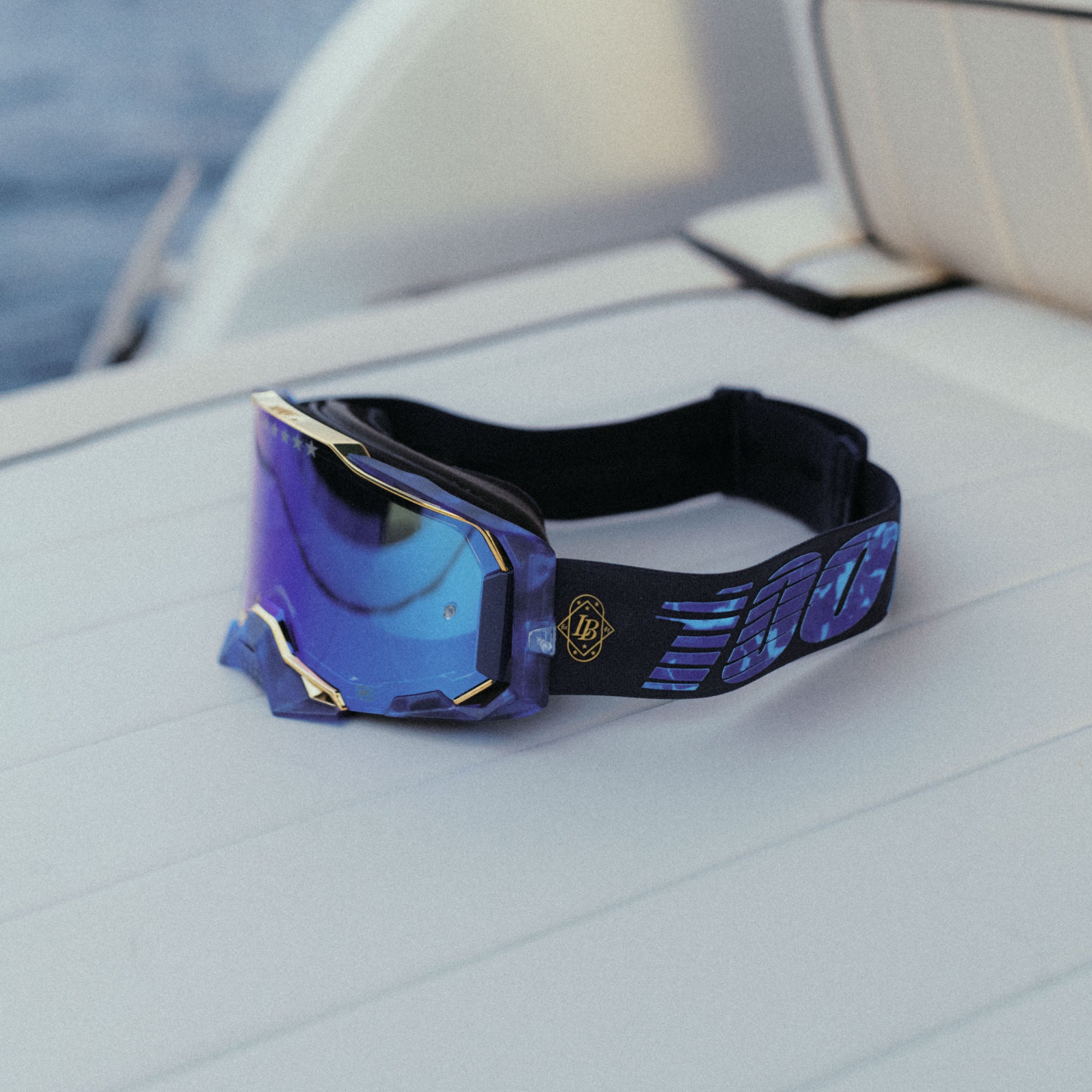 ARMEGA LE Goggle Bruni Signature Navy Blue/Gold