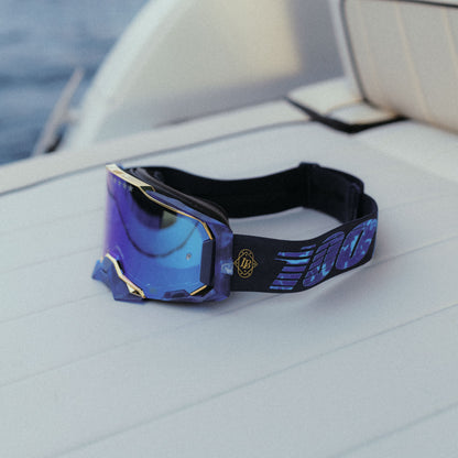 ARMEGA LE Goggle Bruni Signature Navy Blue/Gold