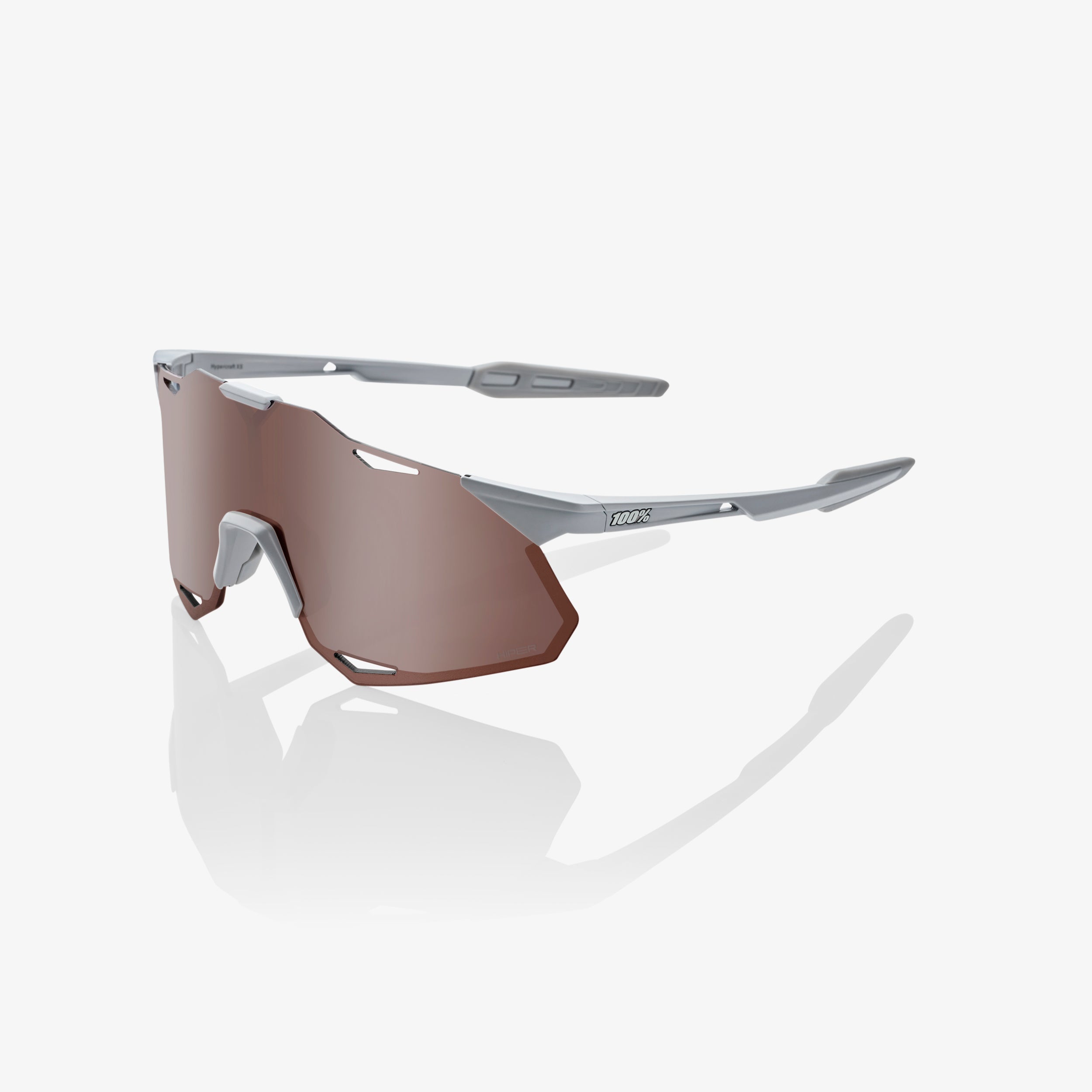 HYPERCRAFT XS Matte Stone Grey HiPER Crimson Silver Mirror Lens