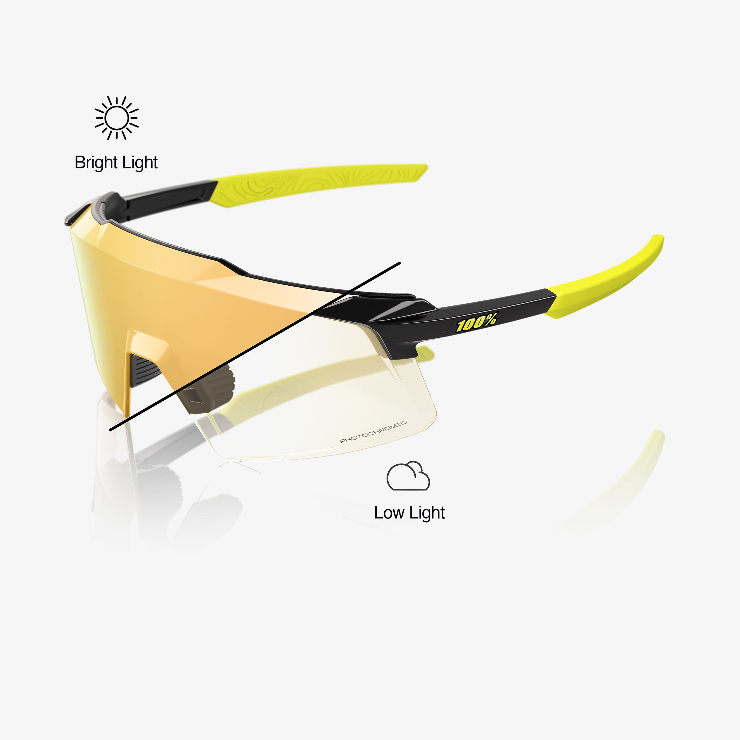 AEROCRAFT - Gloss Metallic Black - Gold Mirror Photochromic Lens