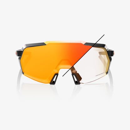 KORBIN - Gloss Metallic Black - Orange Flash Mirror Photochromic