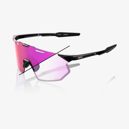 HYPERCRAFT SQ - Gloss Black - Photochromic Purple Mirror