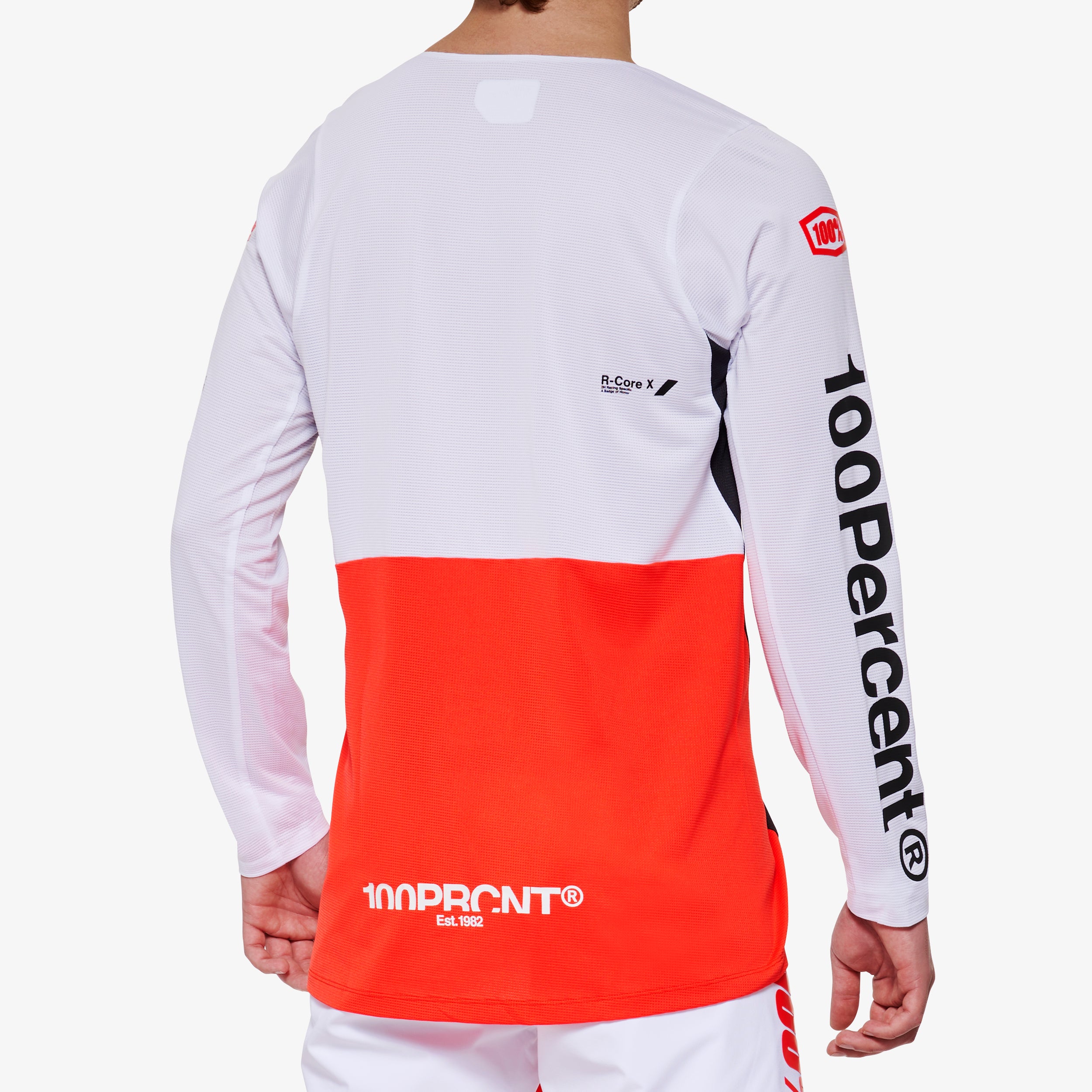 R-CORE X Long Sleeve Jersey White/Red - Secondary