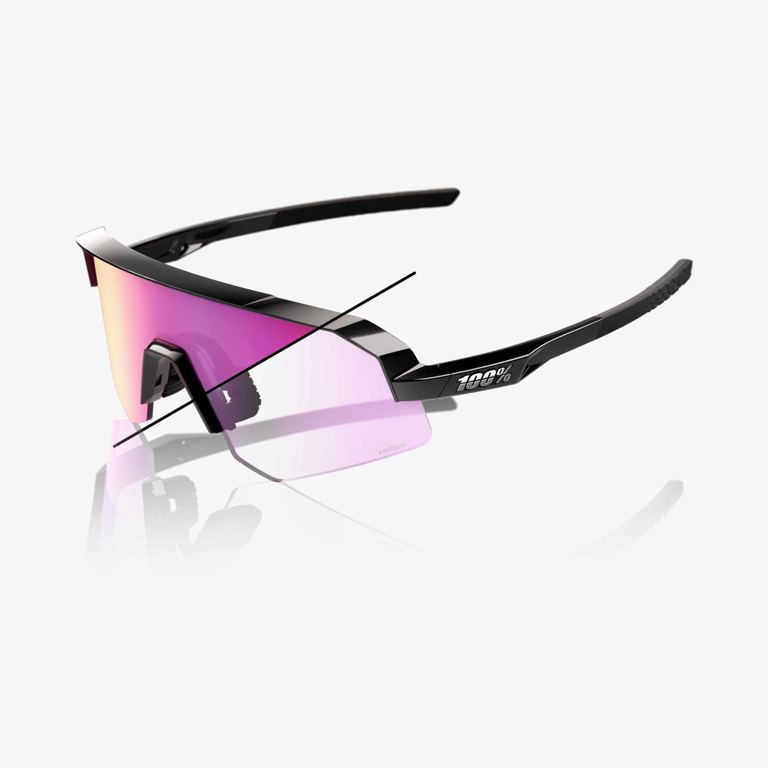 SLENDALE SL - Gloss Black - Photochromic Purple Mirror