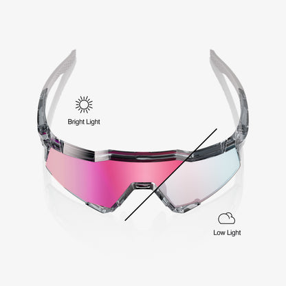 SPEEDCRAFT - Polished Translucent Grey - Rose Gold Mirror Photochromic Lens