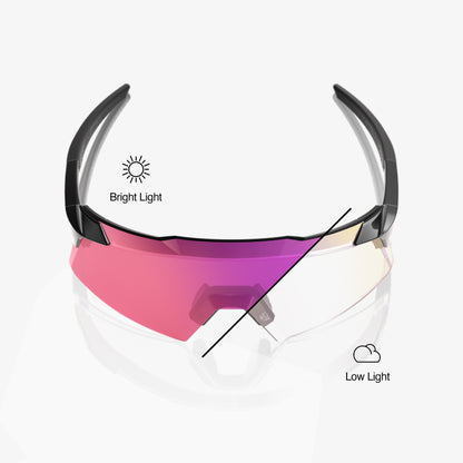 AEROCRAFT Gloss Black Purple Mirror Photochromic Lens