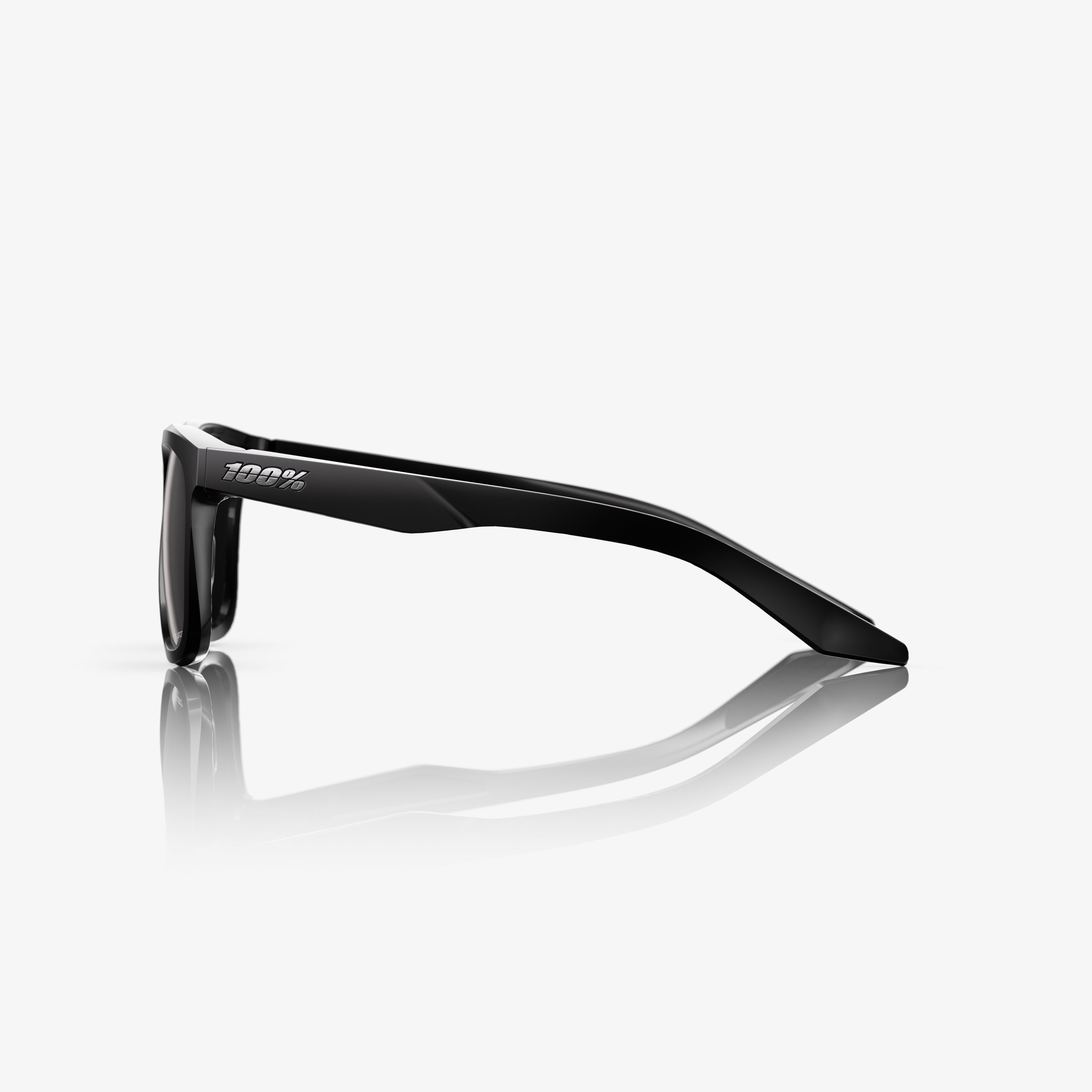 HUDSON Polished Black Grey Polarized Lens