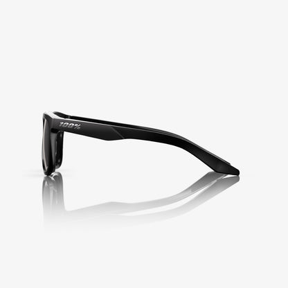HUDSON Polished Black Grey Polarized Lens