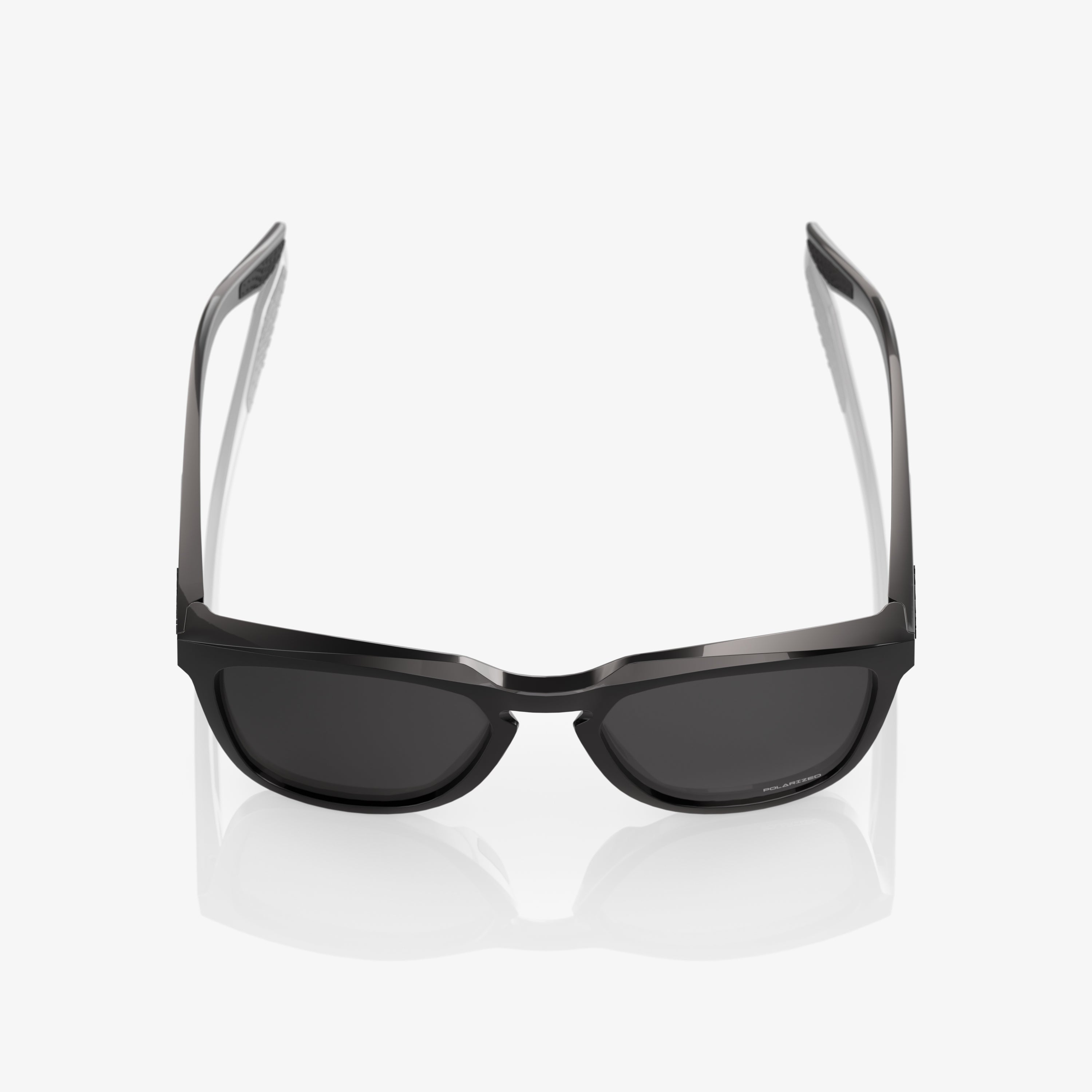 HUDSON Polished Black Grey Polarized Lens