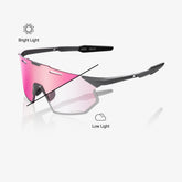 HYPERCRAFT SQ Gloss Light Grey Rose Gold Mirror Photochromic Lens