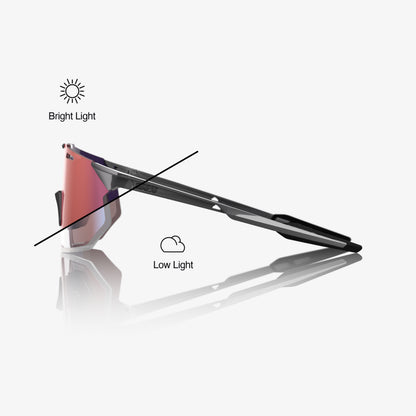 HYPERCRAFT SQ Gloss Light Grey Rose Gold Mirror Photochromic Lens