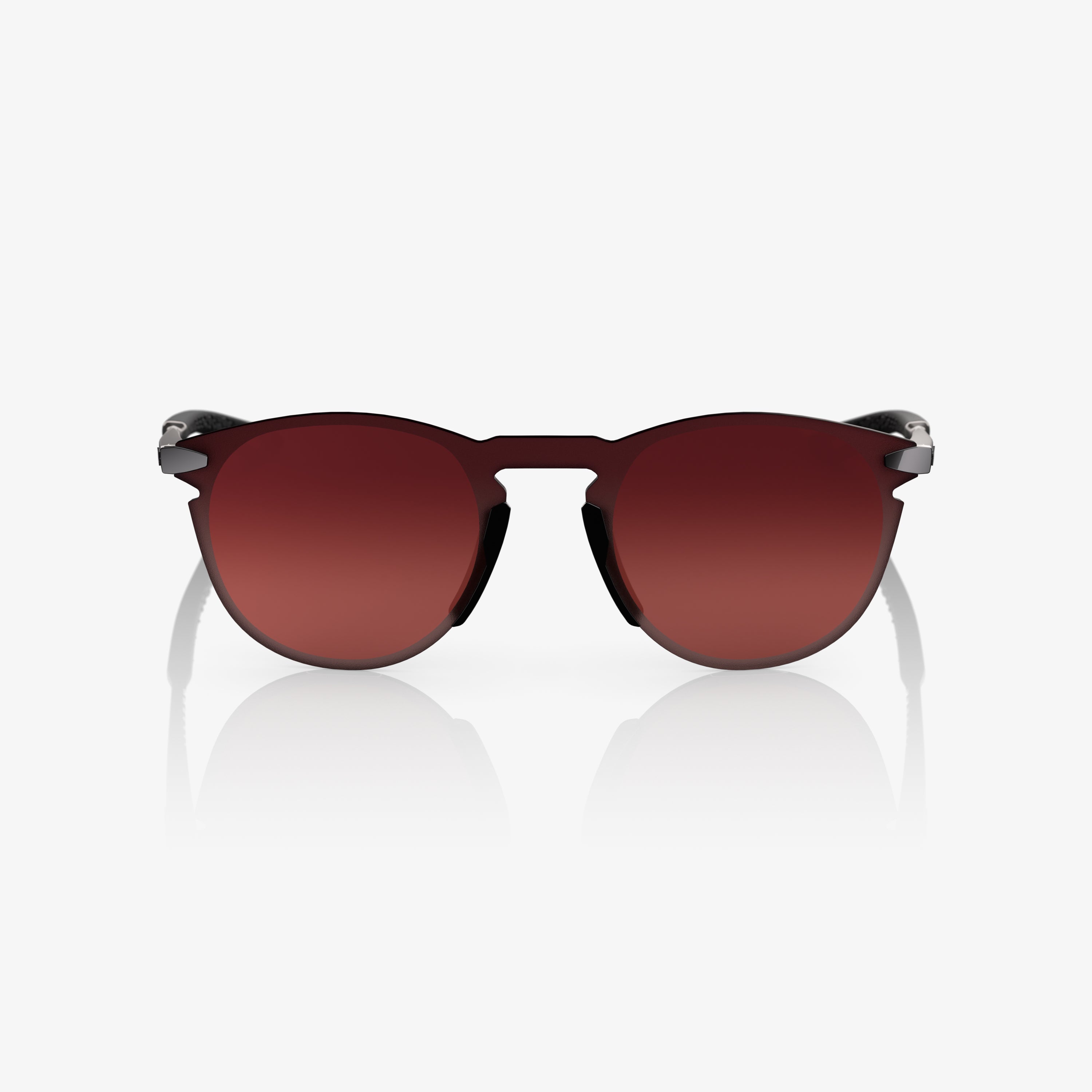 LEGERE ROUND Polished Black Brown/Red Gradient Lens - Secondary