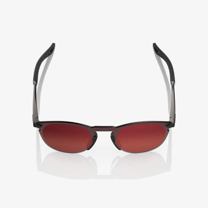 LEGERE ROUND Polished Black Brown/Red Gradient Lens