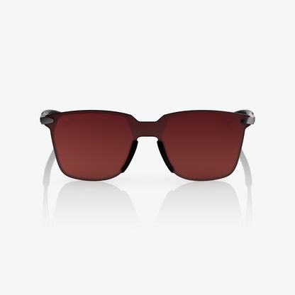 LEGERE SQUARE Polished Black Brown/Red Gradient Lens