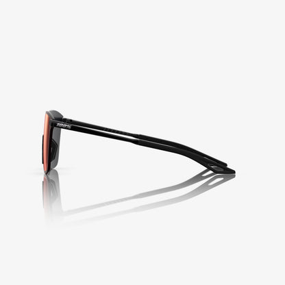 LEGERE SQUARE Polished Black Brown/Red Gradient Lens