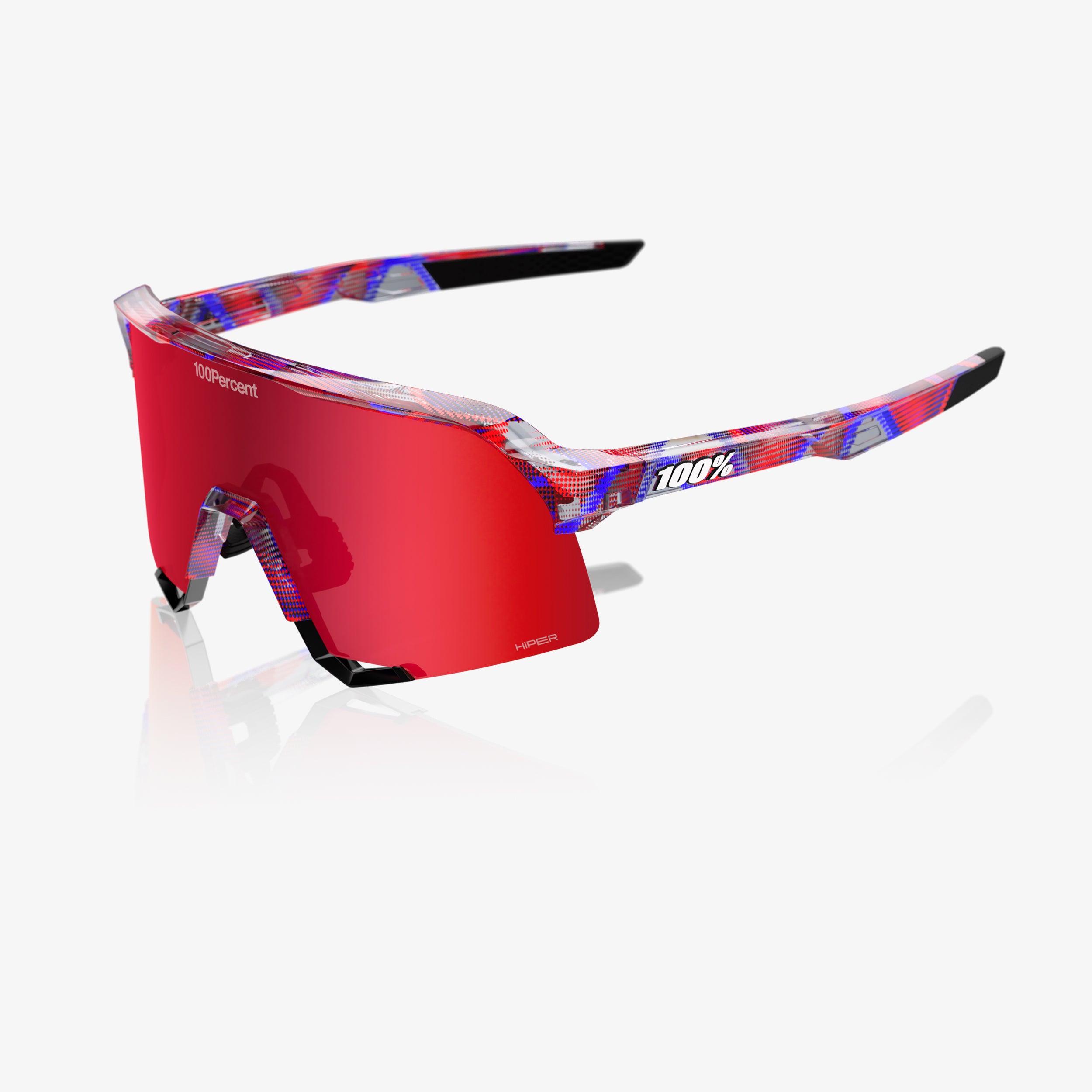 S3 LE FDJ Gloss Translucent Red/Blue HiPER Fire Red Mirror Lens