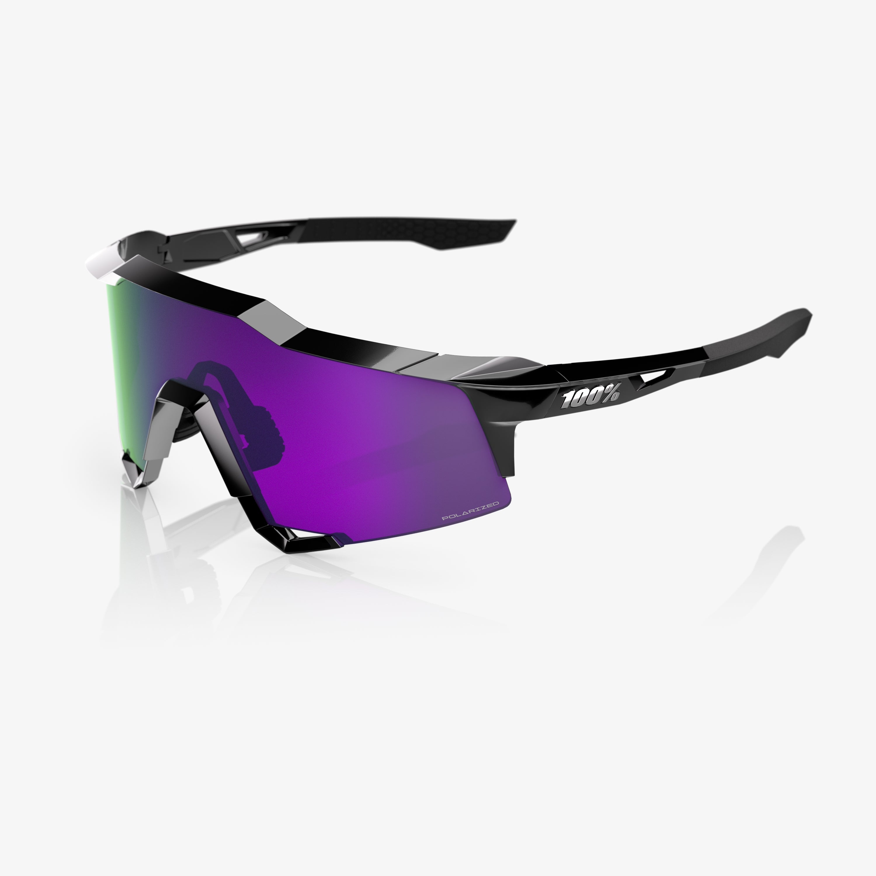 SPEEDCRAFT - Polished Black - HiPER Polarized Lavender Mirror