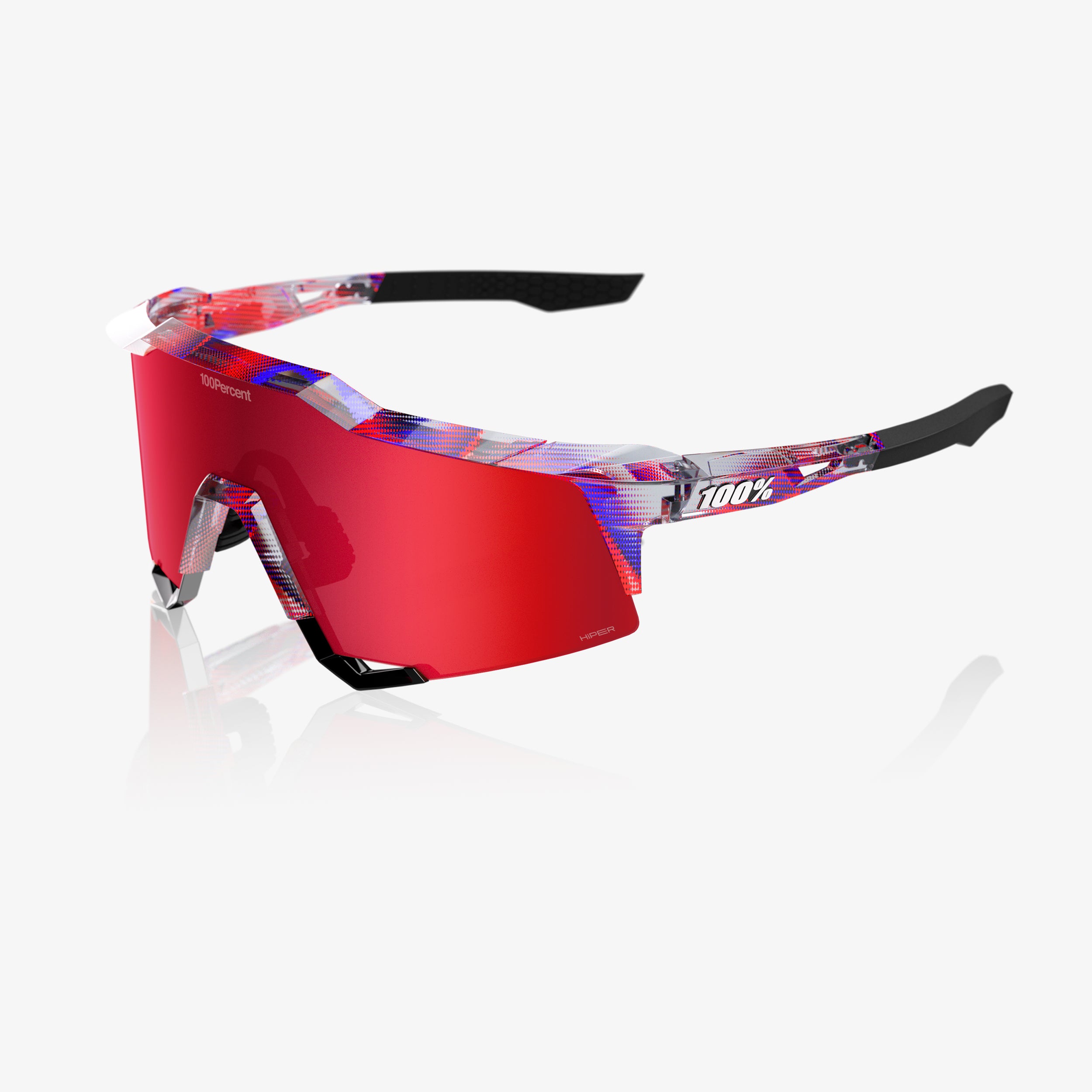 SPEEDCRAFT LE FDJ Gloss Translucent Red/Blue HiPER Fire Red Mirror Lens