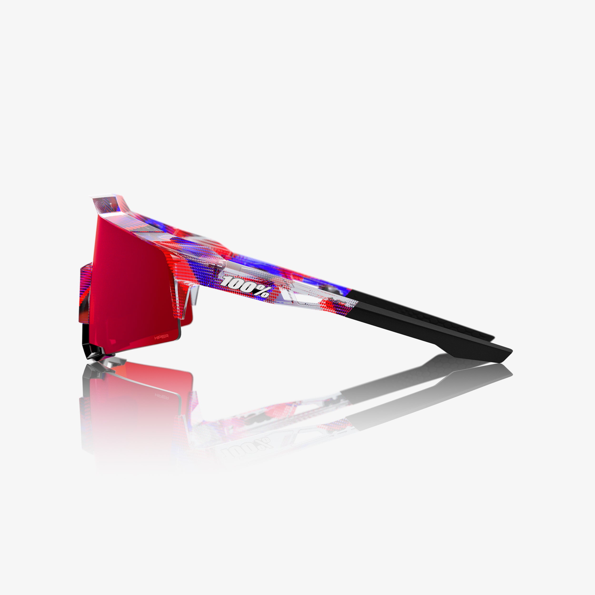 SPEEDCRAFT LE FDJ Rouge/Bleu translucide brillant, verres miroir HiPER rouge feu