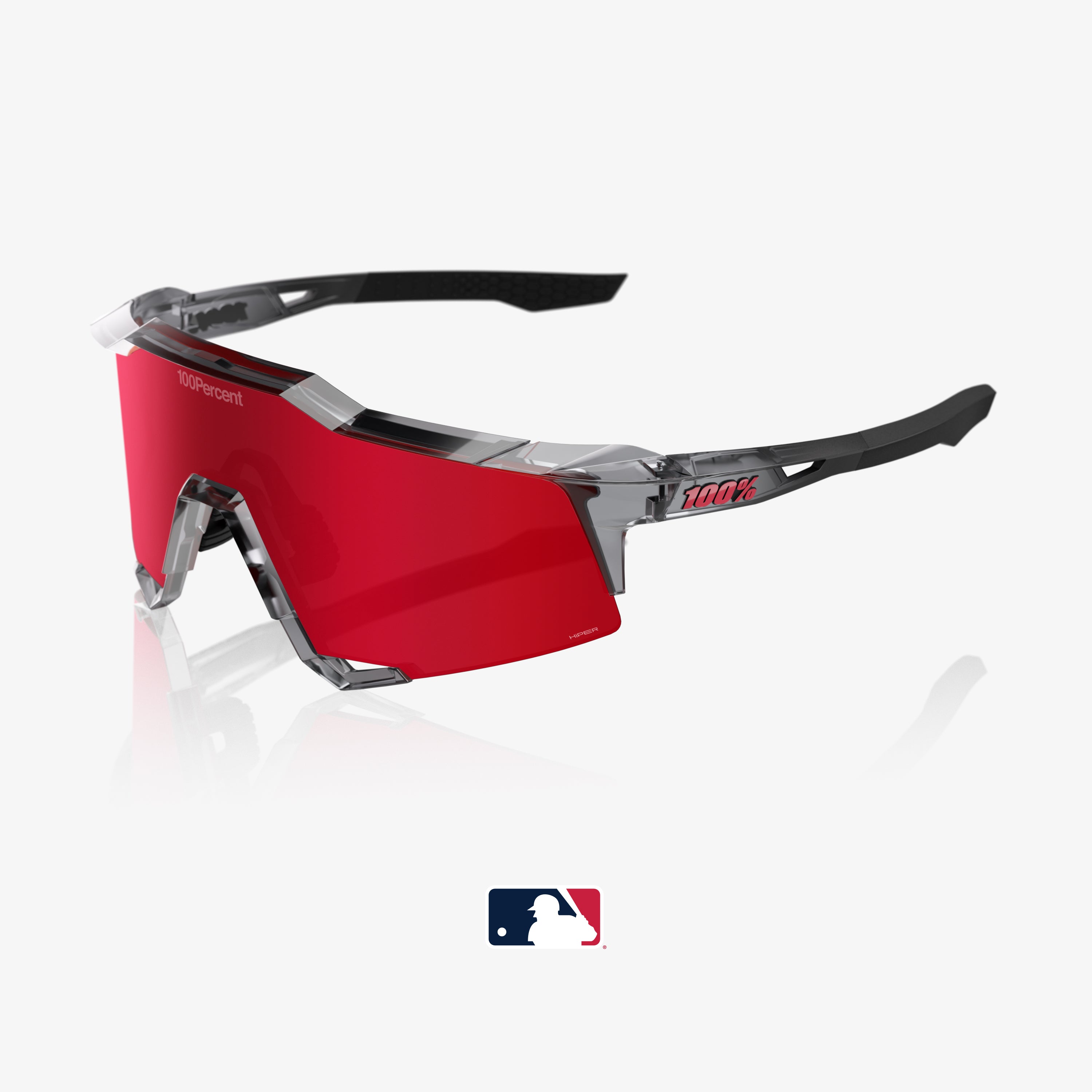 SPEEDCRAFT MLB Authentic Polished Translucent Grey HiPER Fire Red Mirror Lens