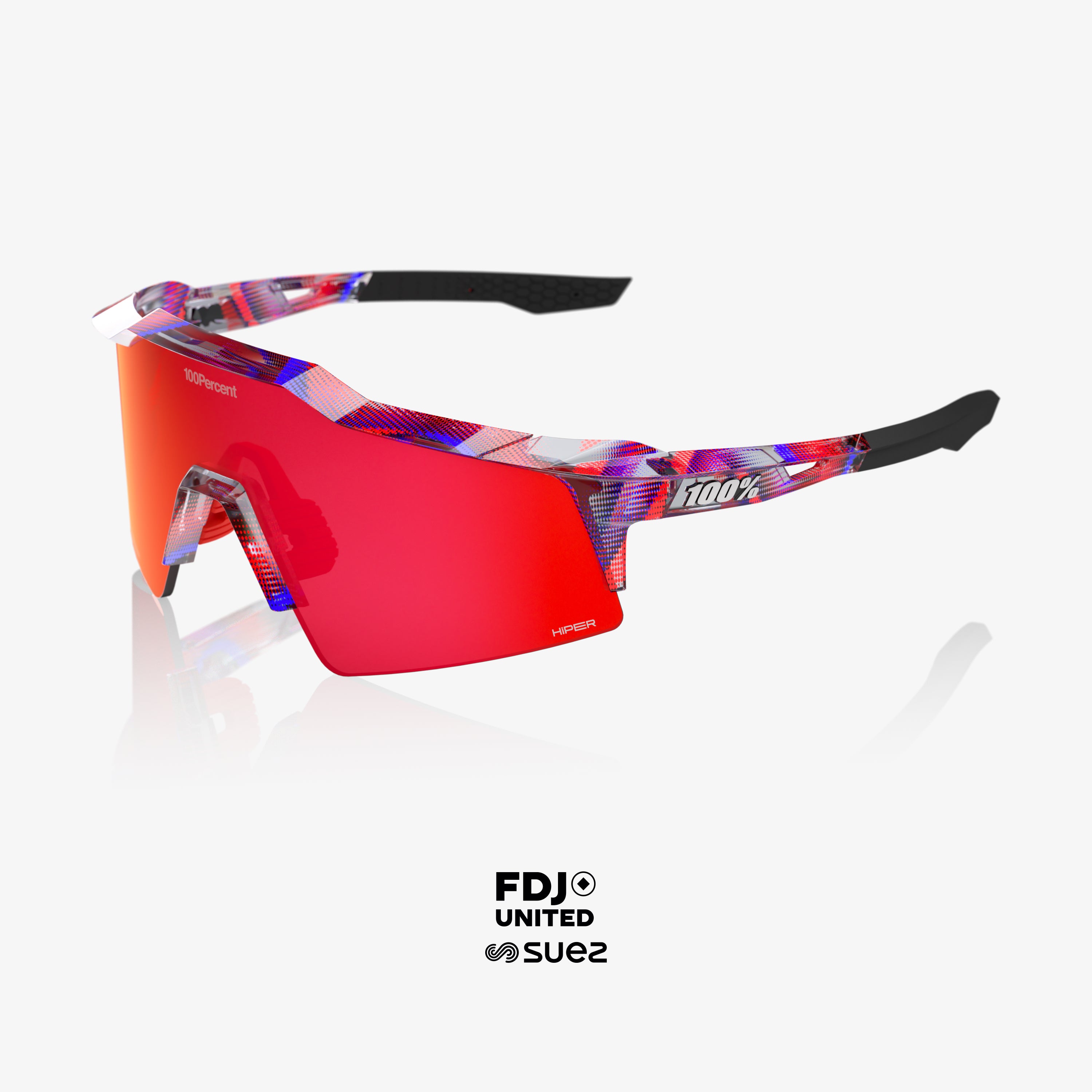 SPEEDCRAFT SL LE FDJ Gloss Translucent Red/Blue HiPER Fire Red Mirror Lens