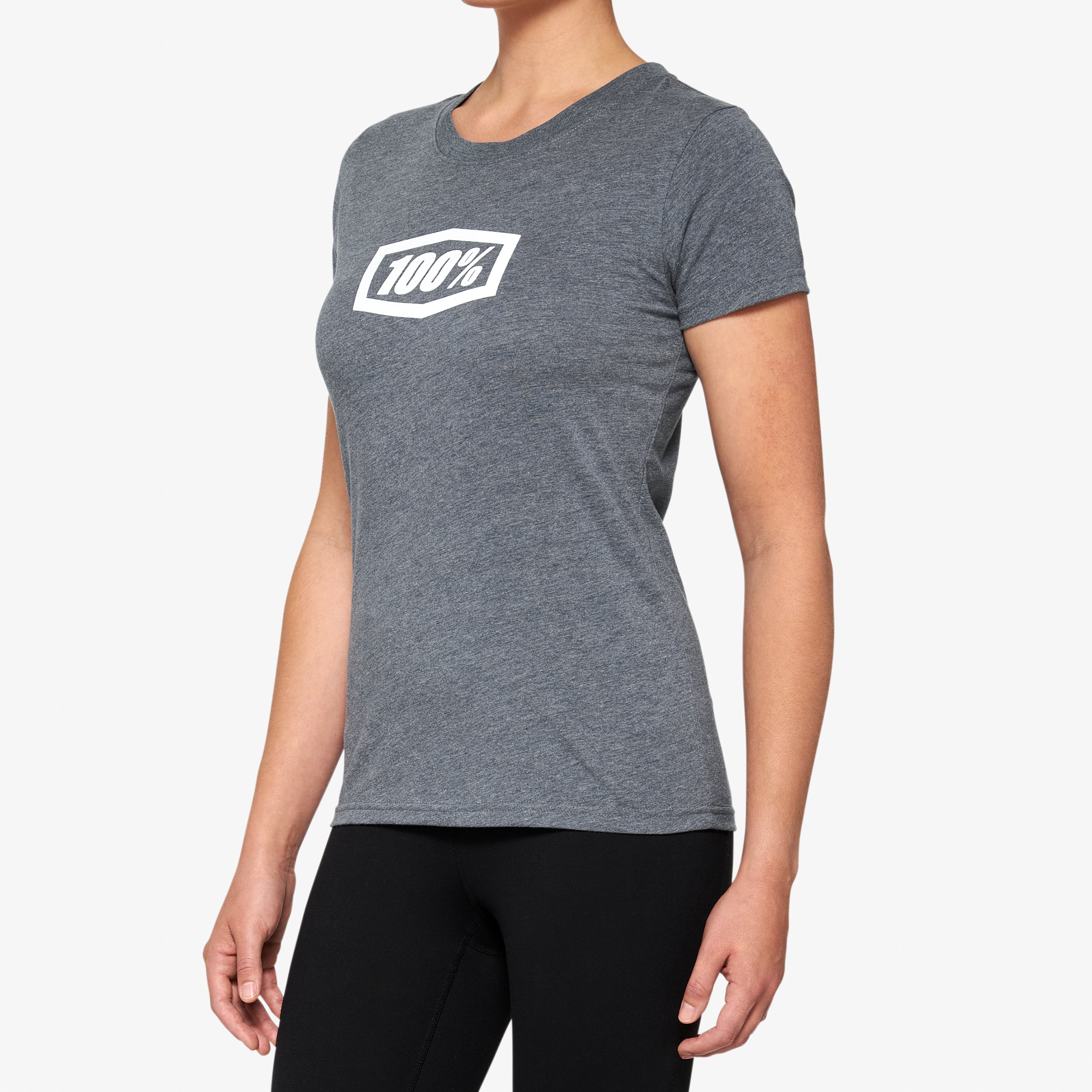 T-shirt à manches courtes ICON pour femmes, gris chiné- SP22