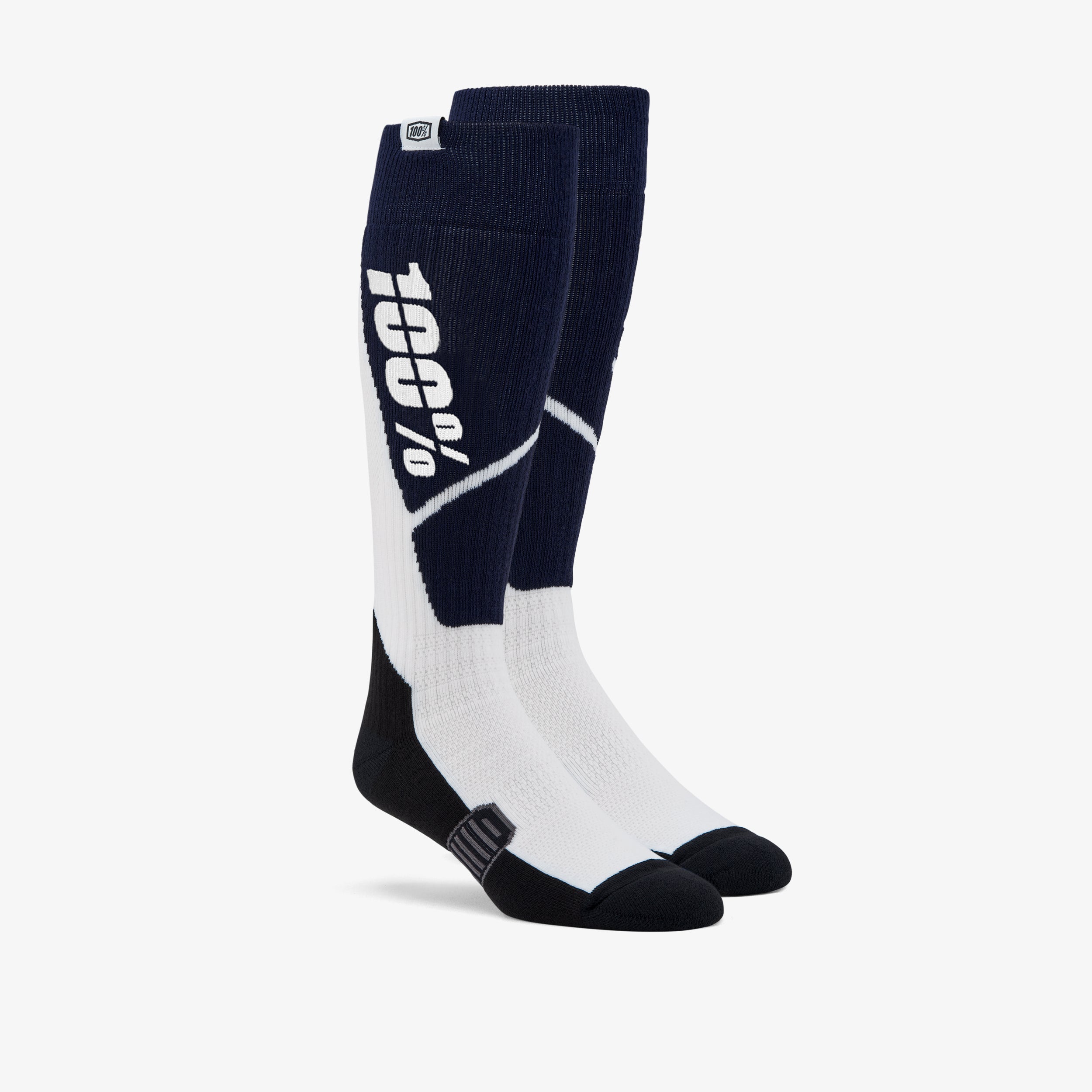 Chaussettes MX épaisses confort TORQUE Navy/Blanc