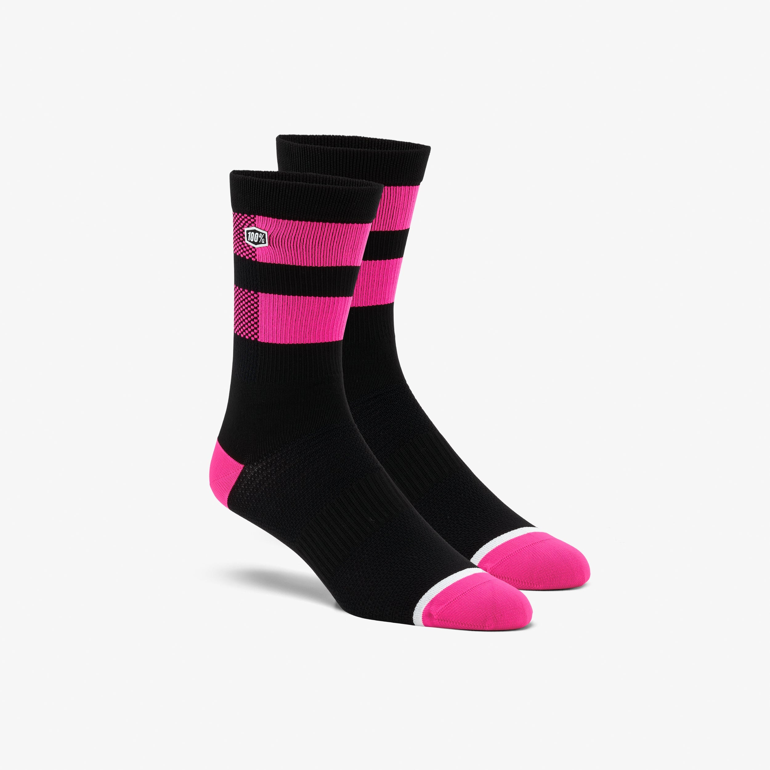 FLOW Performance MTB Socks Black/Fluo Pink